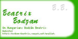 beatrix bodzan business card